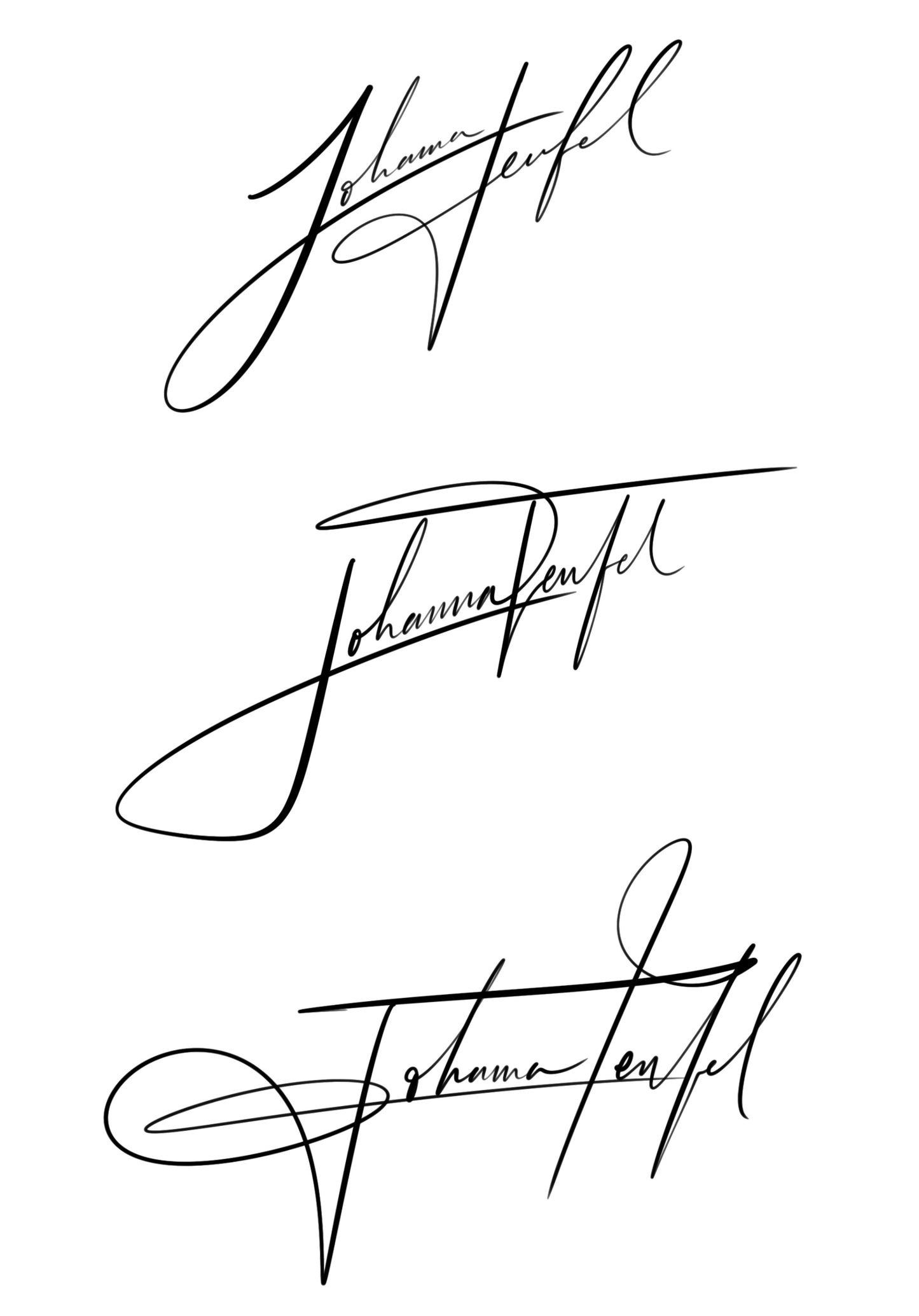 Signature Package | Two Signatures + One Initial