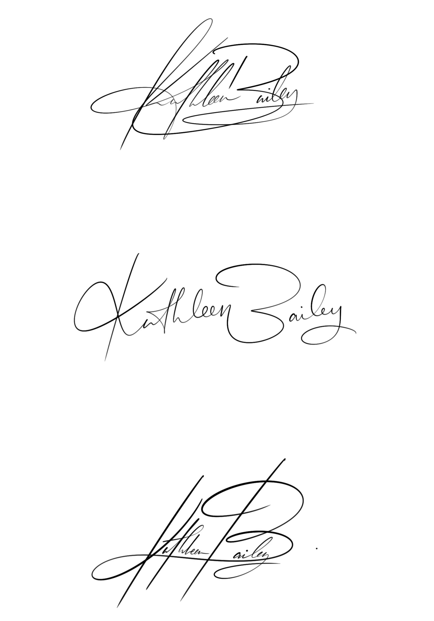Signature Package | Two Signatures + One Initial