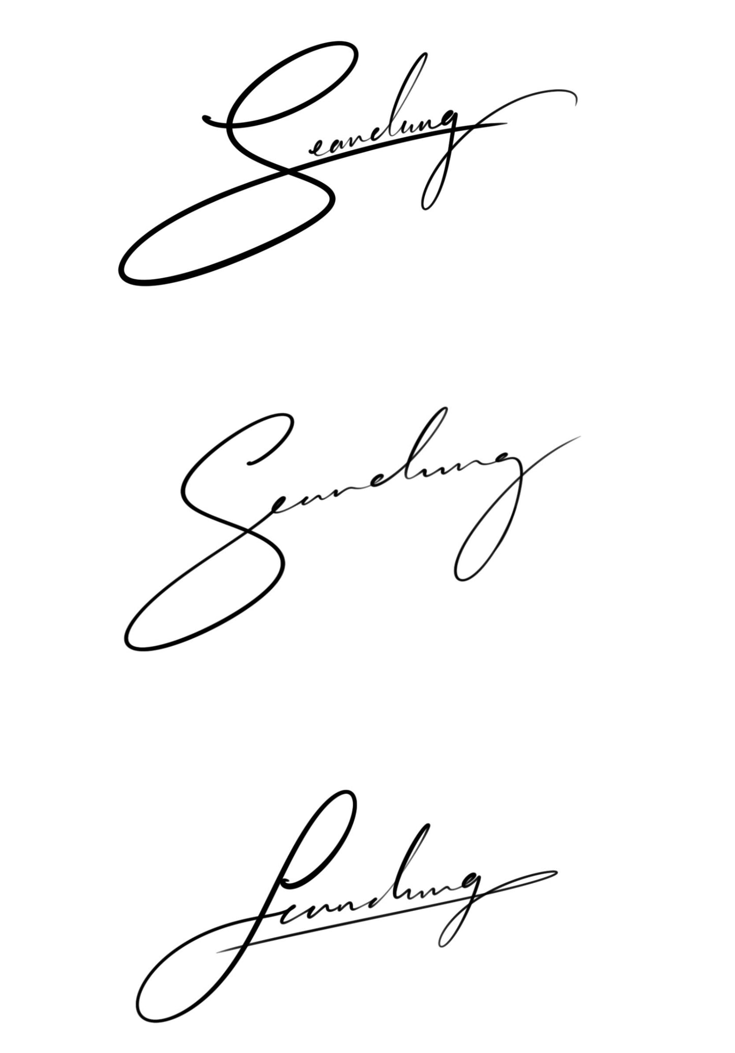 Signature Package | Two Signatures + One Initial