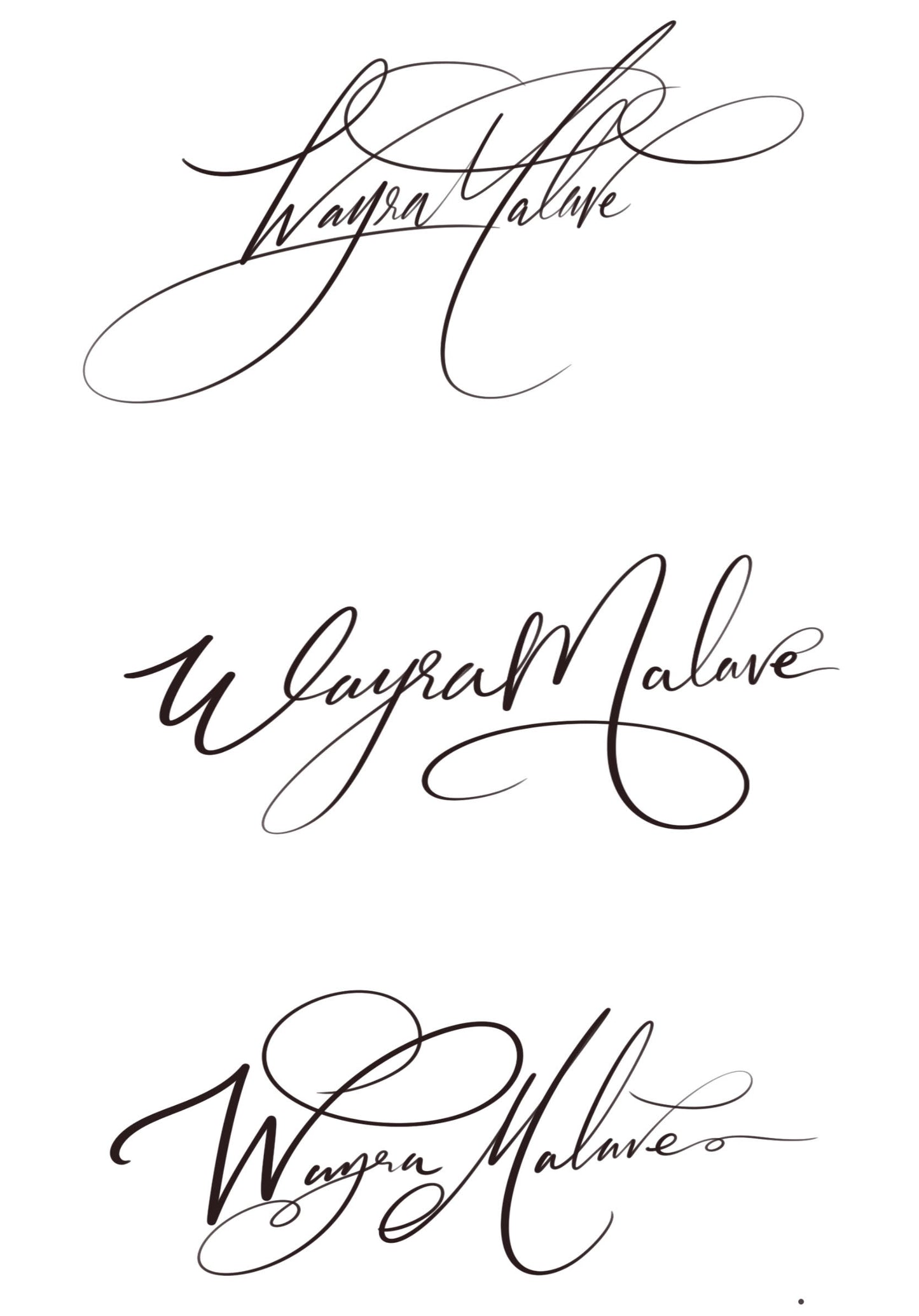 Signature Package | Two Signatures + One Initial